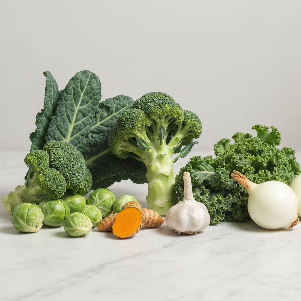 Frische Kreuzblütler und pflanzliche Nährstoffquellen